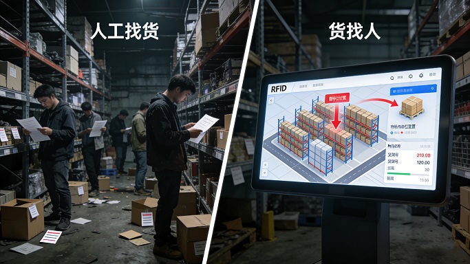 从“人工找货”到“货找人”:RFID如何解决仓储最大痛点?